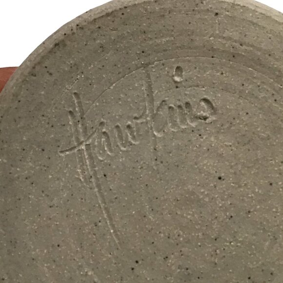 Hawkins Pottery Utensil Holder Bird Chicken Spoons Glazed Farmhouse Signed 6" - Picture 5 of 6